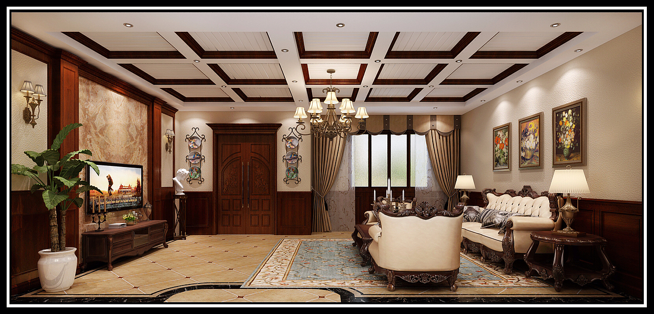 美式（图ZMTI4NzA1ODY4） - 家装设计 - 站酷设计师谢呈高原创素材 - 站酷ZCOOL