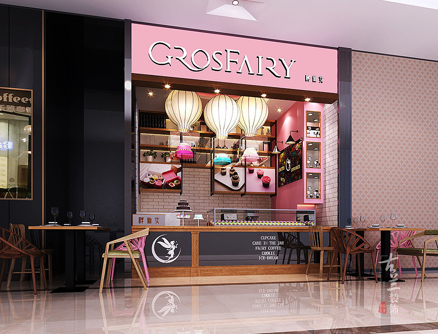 《成都太古里胖仙女奶茶店》成都奶茶店装修公司||成都奶茶店设计||12平米奶茶店设计效果图（图ZNzEyOTM5OTI=） - 家装设计 - 站酷设计师专业奶茶店装修原创素材 - 站酷ZCOOL