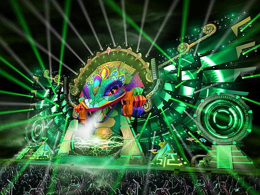 2017年丛林电子音乐节-_舞台视觉设计