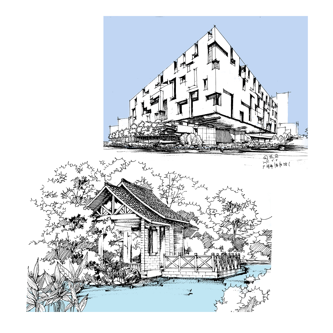 景观手绘——田佳宾（图ZNTI2ODEwMzI=） - 景观设计 - 站酷设计师调色板22原创素材 - 站酷ZCOOL