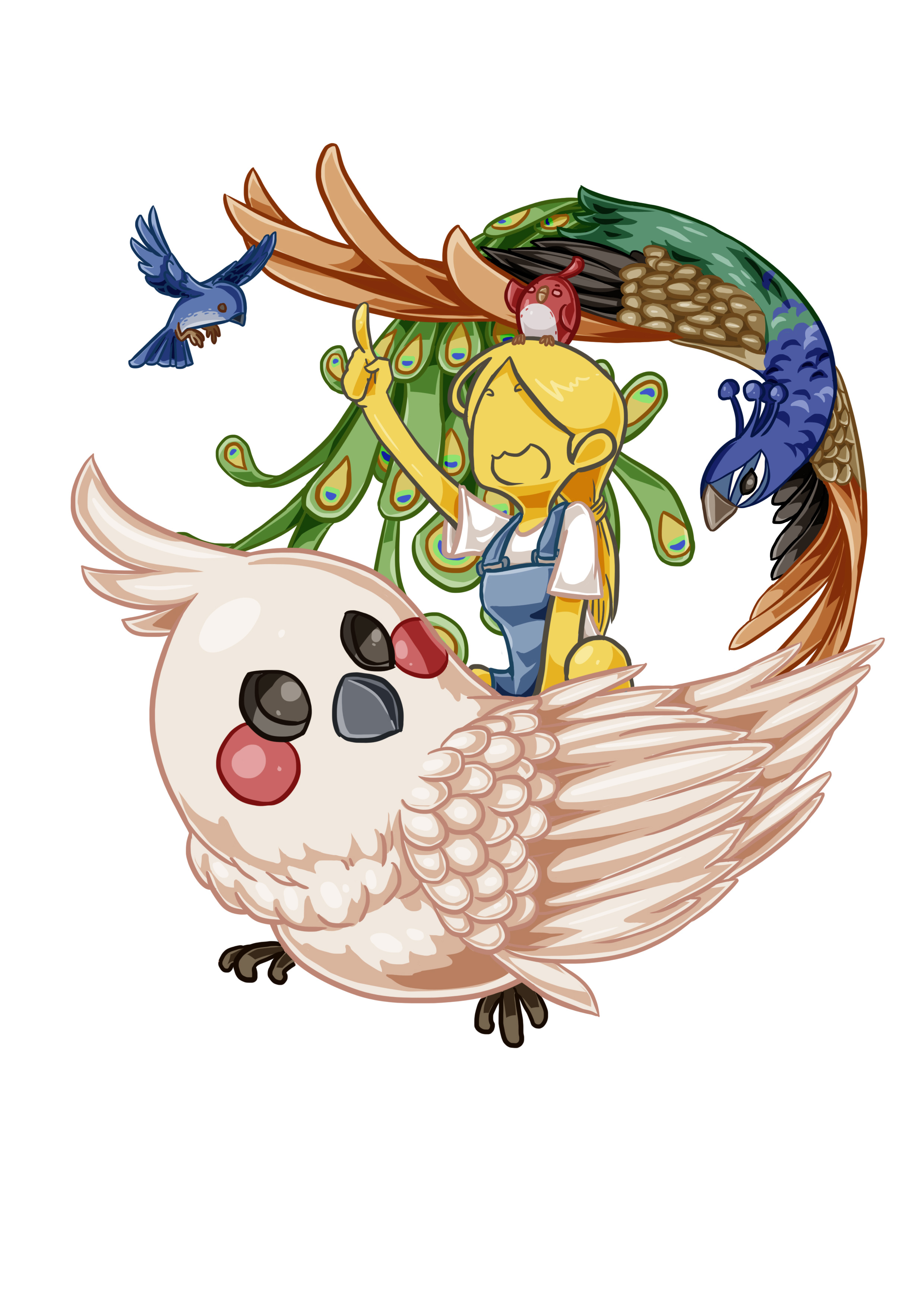 泰国三人游插画