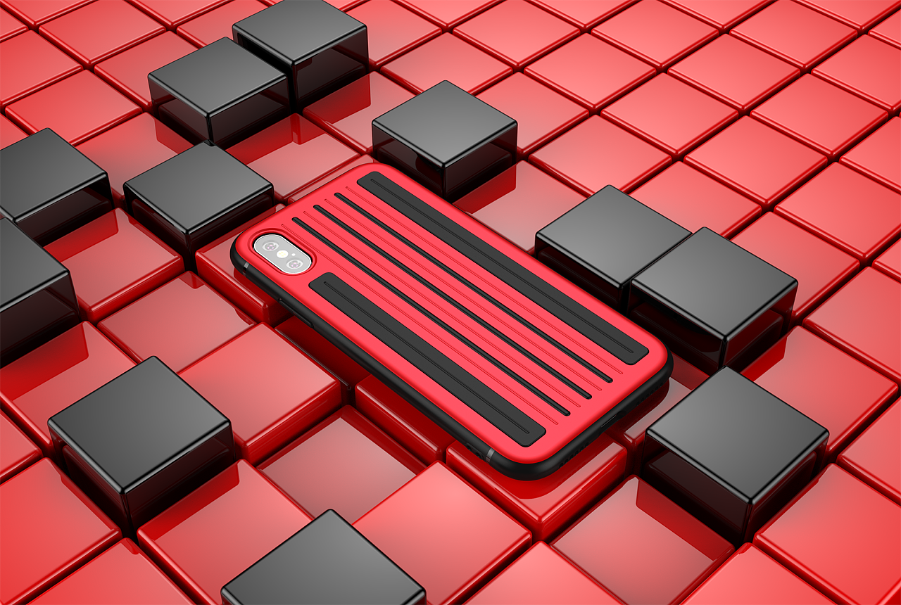 苹果x撞色手机壳 背景撞色和材质的对比