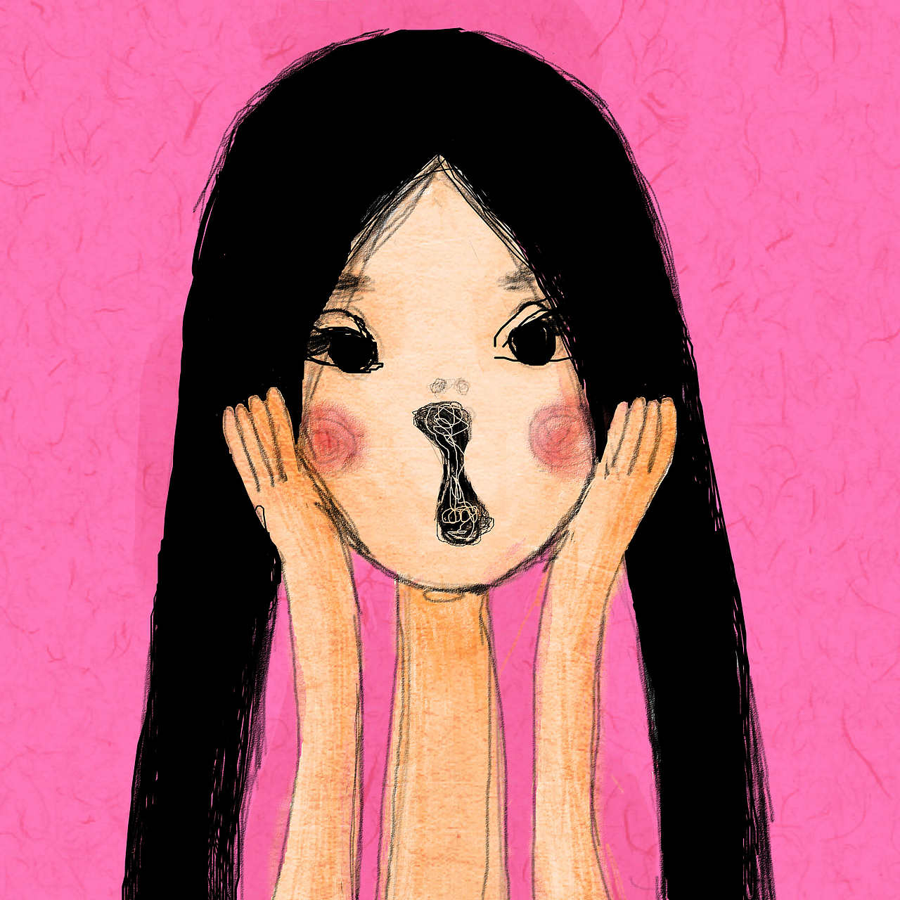 我画画只是为了自己（图ZMjk5Mzg0NTI=） - 新锐潮流插画 - 站酷设计师李小5原创素材 - 站酷ZCOOL