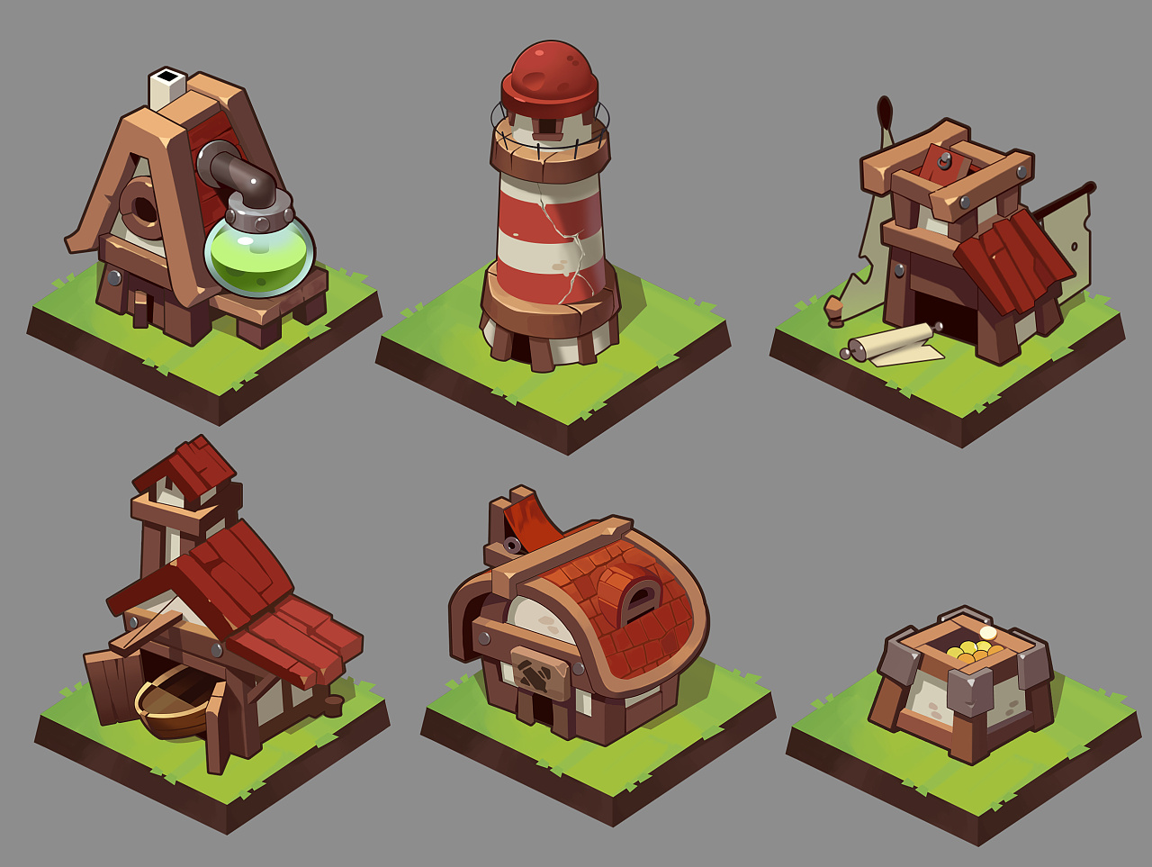 临摹学习q版场景