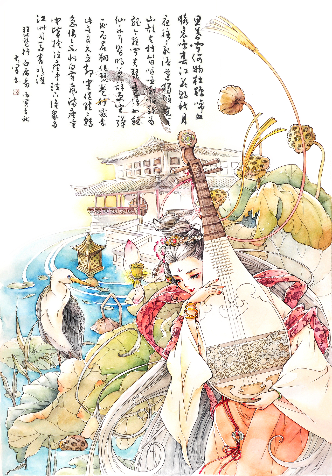 琵琶行（图ZNDE3MDAyODA=） - 创作习作 - 站酷设计师爱做梦的猫原创素材 - 站酷ZCOOL