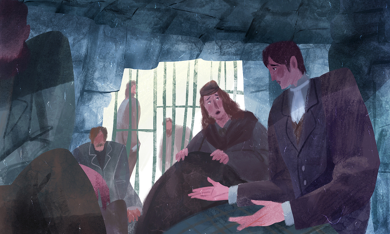 百词斩《双城记》配图（图ZMTgxNDIxMzUy） - 商业插画 - 站酷设计师JX简晰原创素材 - 站酷ZCOOL