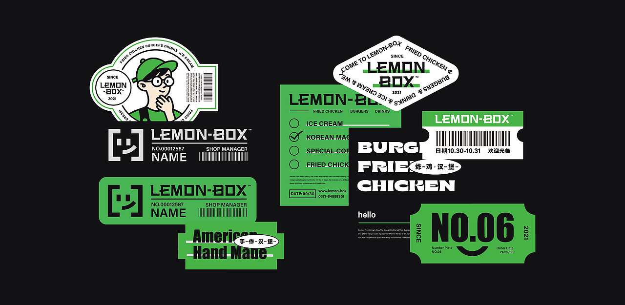 餐饮品牌设计-LEMON BOX 美式汉堡