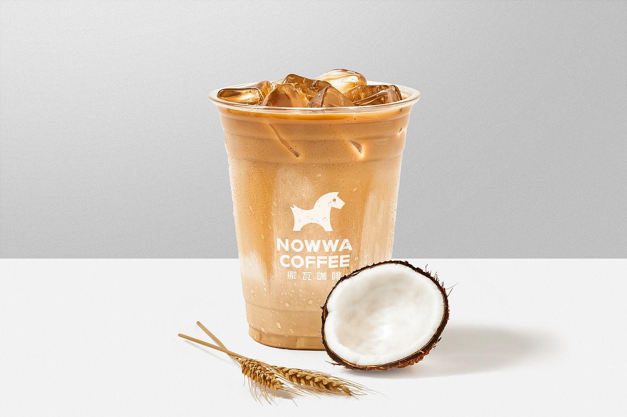 NOWWA COFFEE 饮品菜单白底拍摄,外卖点单页面