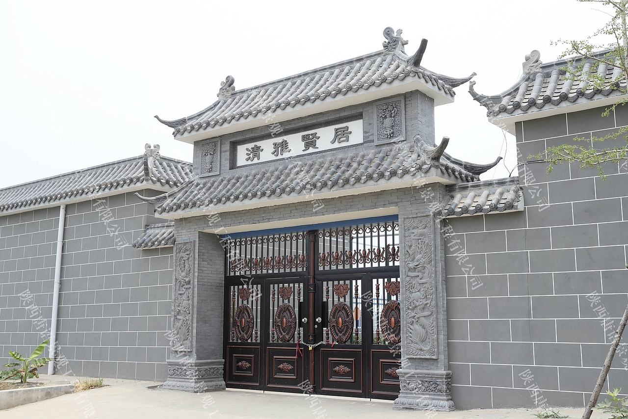 农村私家庭院门楼门脸别墅大门