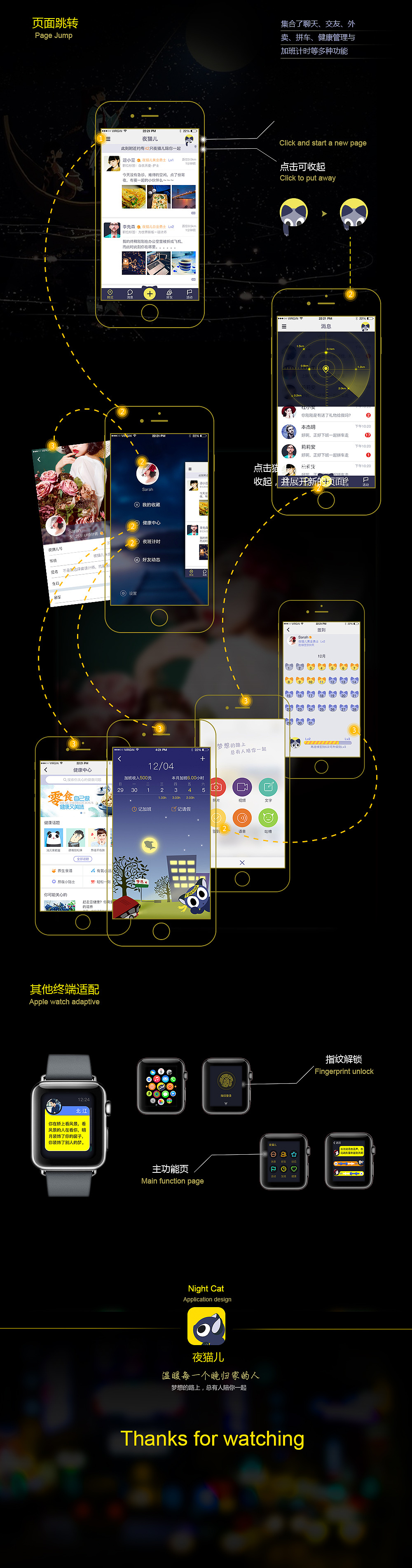 社交类app页面展示