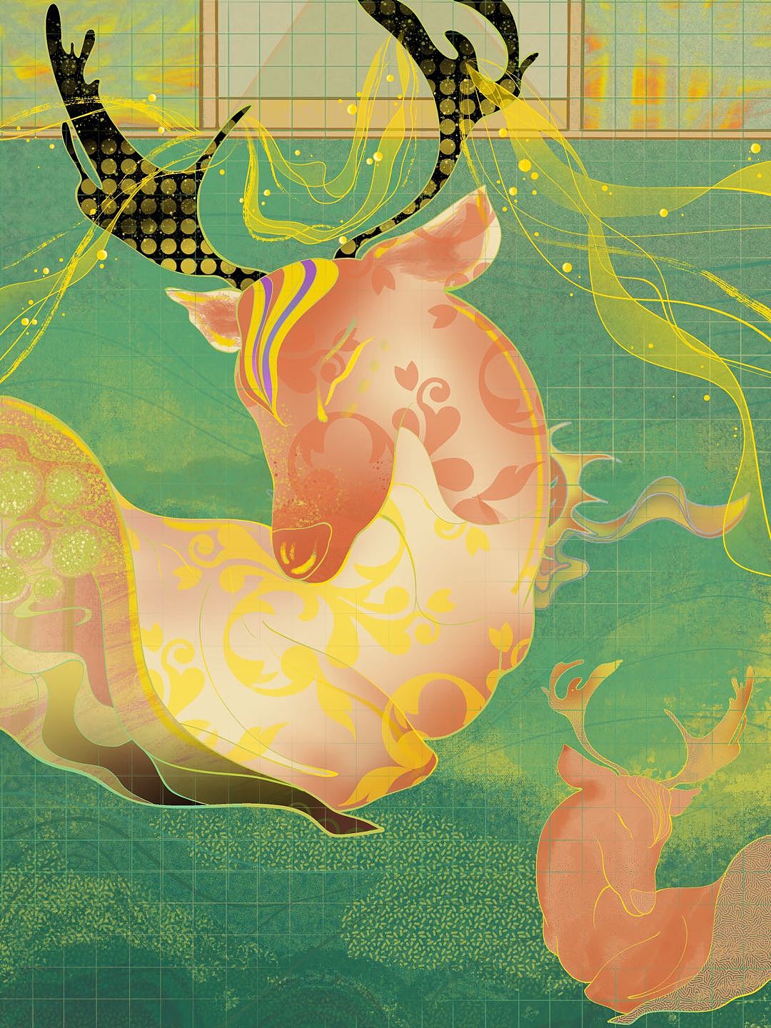 呦呦鹿鸣（图ZMjUxNjM3MTc2） - 创作习作 - 站酷设计师松风稻骨原创素材 - 站酷ZCOOL