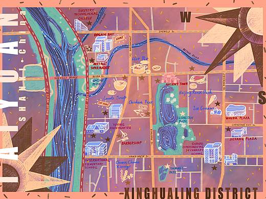 地图（个人主页-ZNTIzMzE1MDA=） - 商业插画 - 站酷设计师晓星辰baobao原创素材 - 站酷ZCOOL