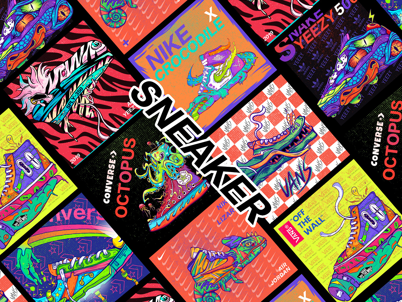 sneaker系列涂鸦插画
