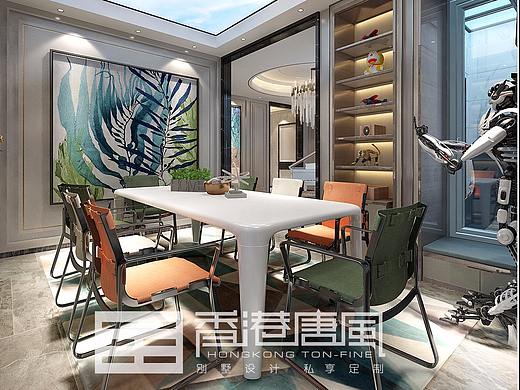 济南中海央墅别墅1000平现代风格双拼别墅装修