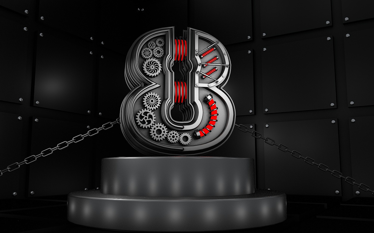 c4d机械金属数字系列-8