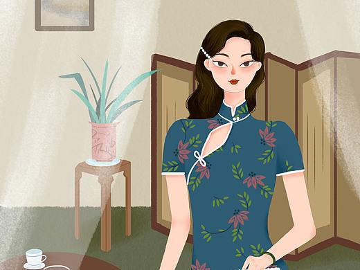 民国复古风插画