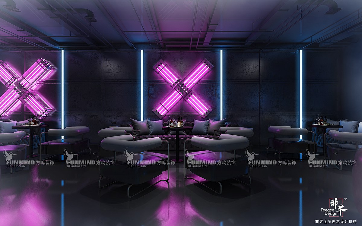 2077音乐酒吧设计赛博朋克酒吧设计狂热反叛偏执