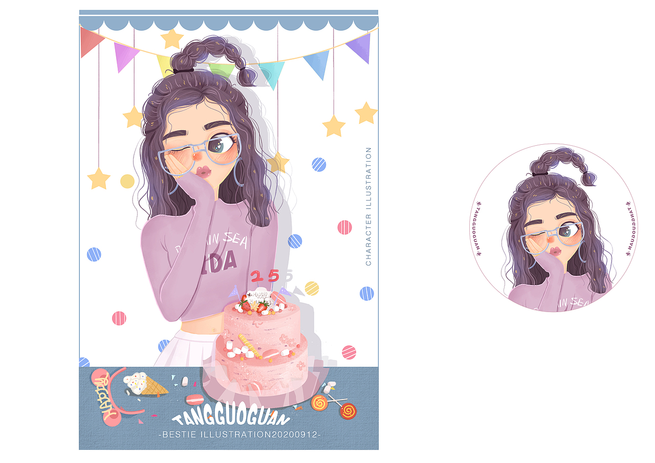 人物插畫（圖ZMjI0NzI1ODU2） - 藝術(shù)插畫 - 站酷設(shè)計(jì)師糖果罐TGG原創(chuàng)素材 - 站酷ZCOOL