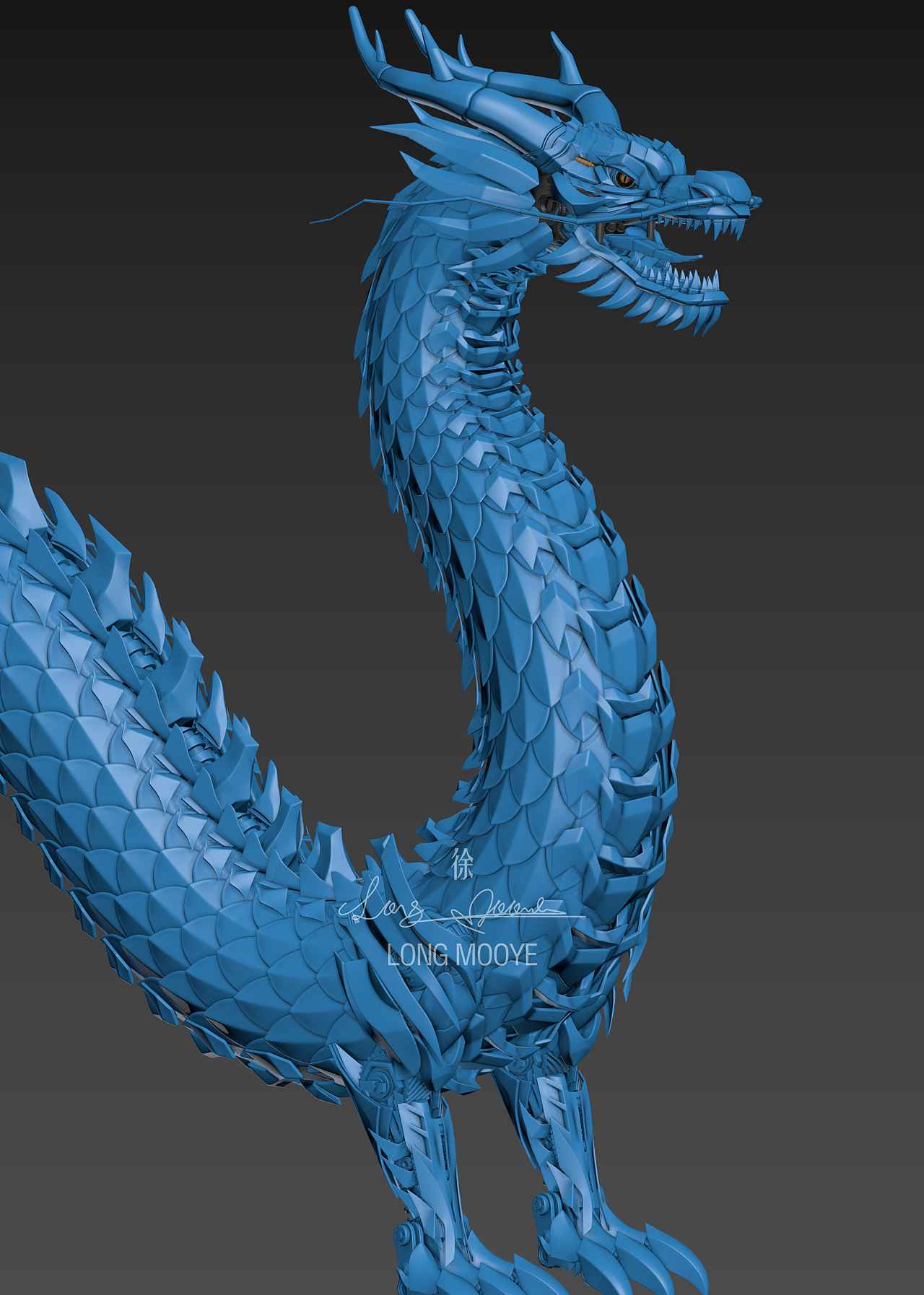 机械神龙建模作品（图ZMjcxNDk3MjAw） - 动画/影视 - 站酷设计师产品渲染一徐原创素材 - 站酷ZCOOL