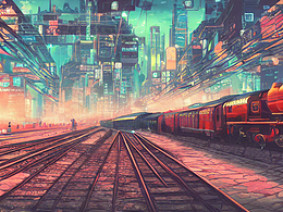 #AI創(chuàng)作實驗室#蒸汽火車，海邊，行駛中。