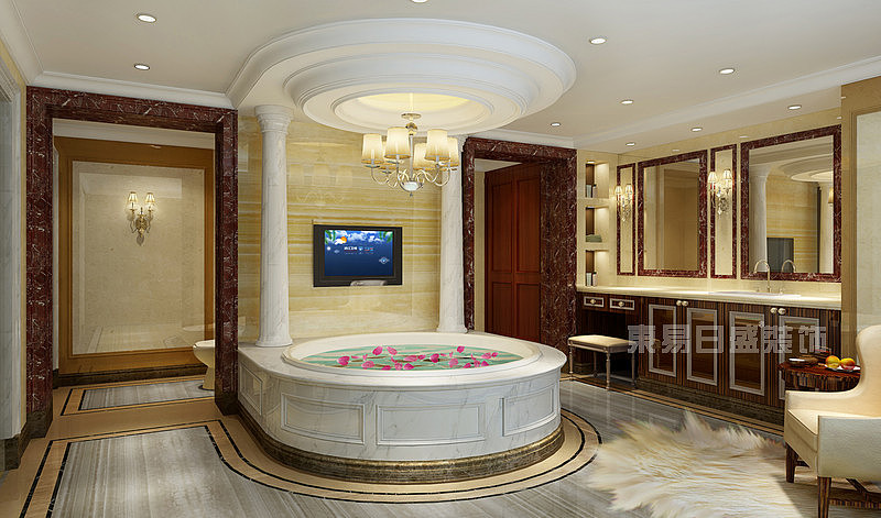 钱塘帝景新古典风格卫生间效果图