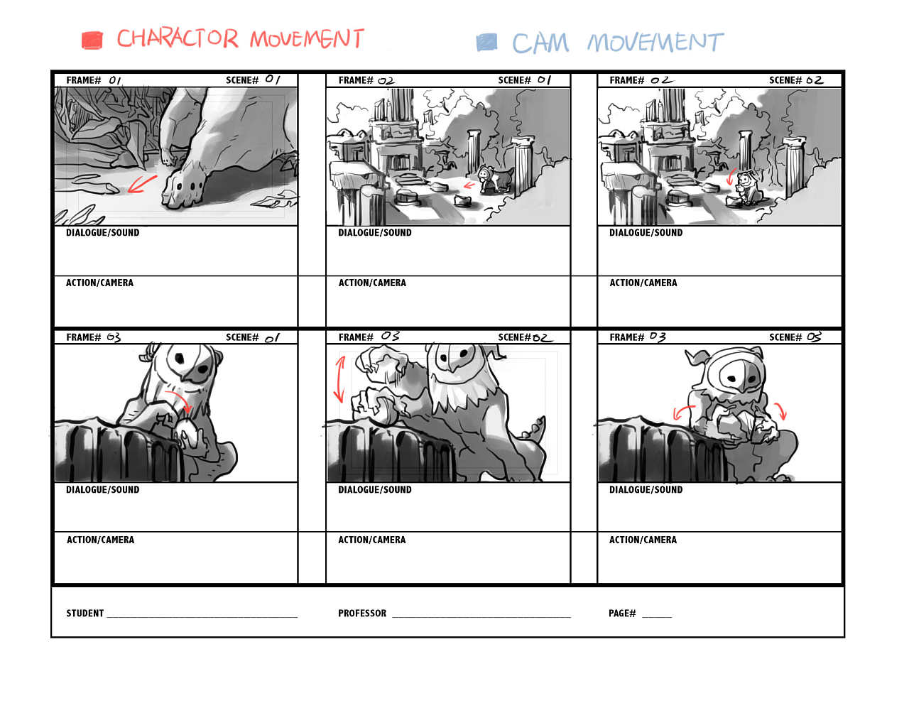 动画故事板展示