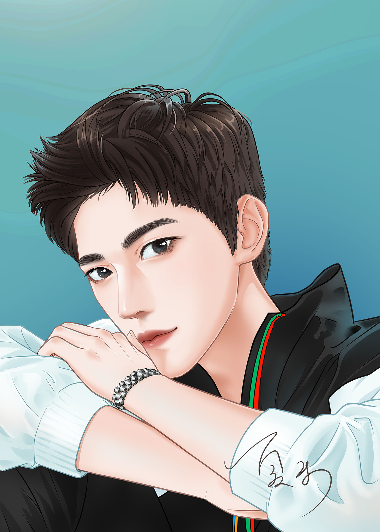 杨洋头像|插画|商业插画|夏末guoer_原创作品-站酷zcool