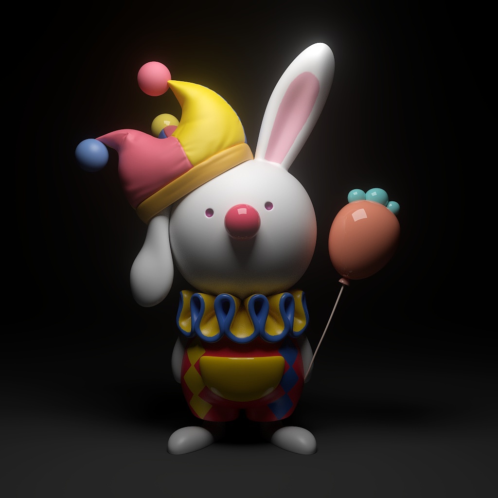 小丑poppy建模渲染（图ZMjU2NDc2MTMy） - 人物/生物 - 站酷设计师不眠的夜猫子原创素材 - 站酷ZCOOL