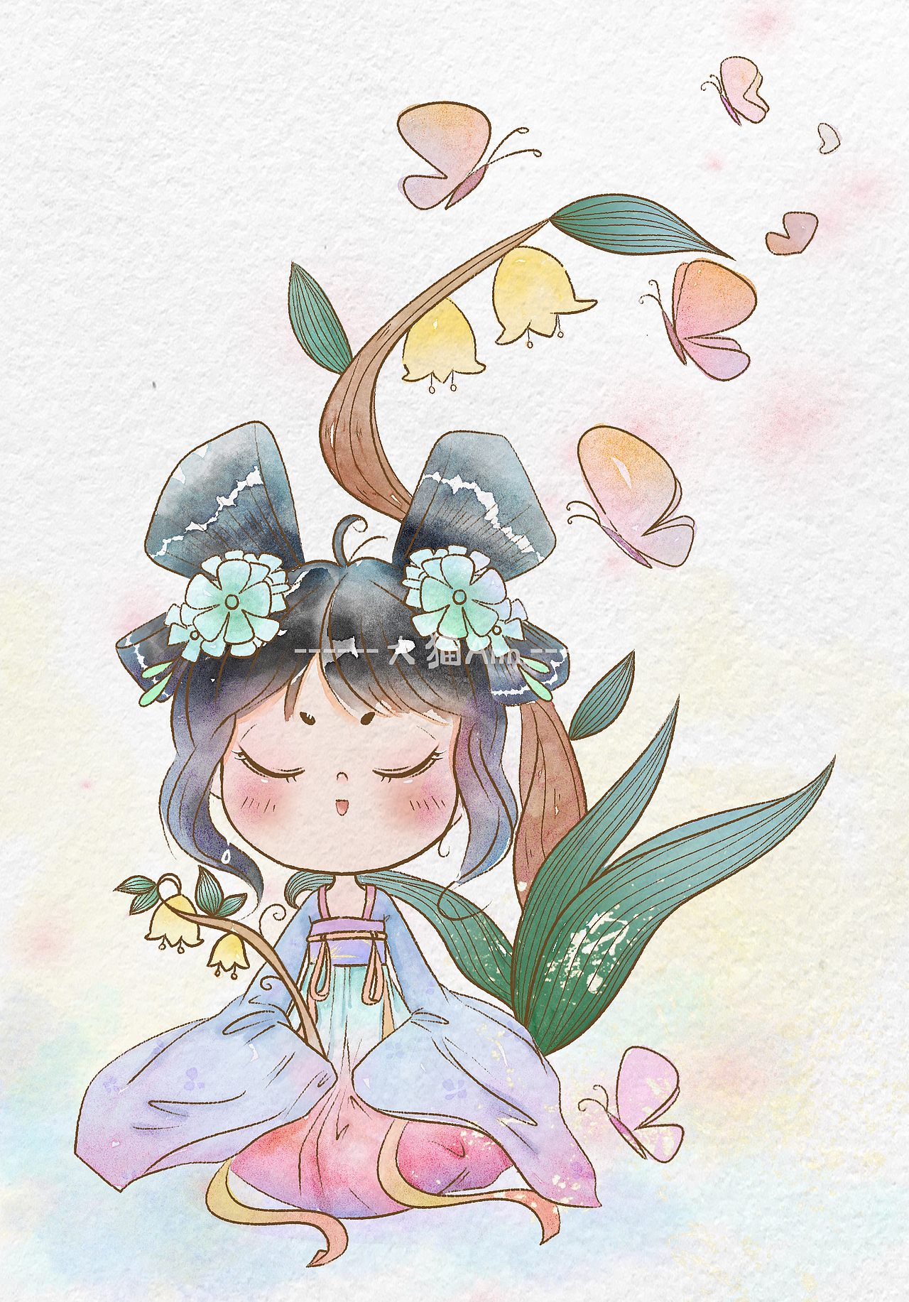 Procreate水彩女孩（图ZMjUxODg0MTc2） - 创作习作 - 站酷设计师eyesAnn原创素材 - 站酷ZCOOL