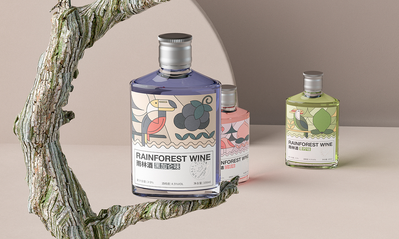 Rainforest Wine雨林酒（图ZMjc3ODU1NzEy） - 包装 - 站酷设计师是阿伟阿原创素材 - 站酷ZCOOL