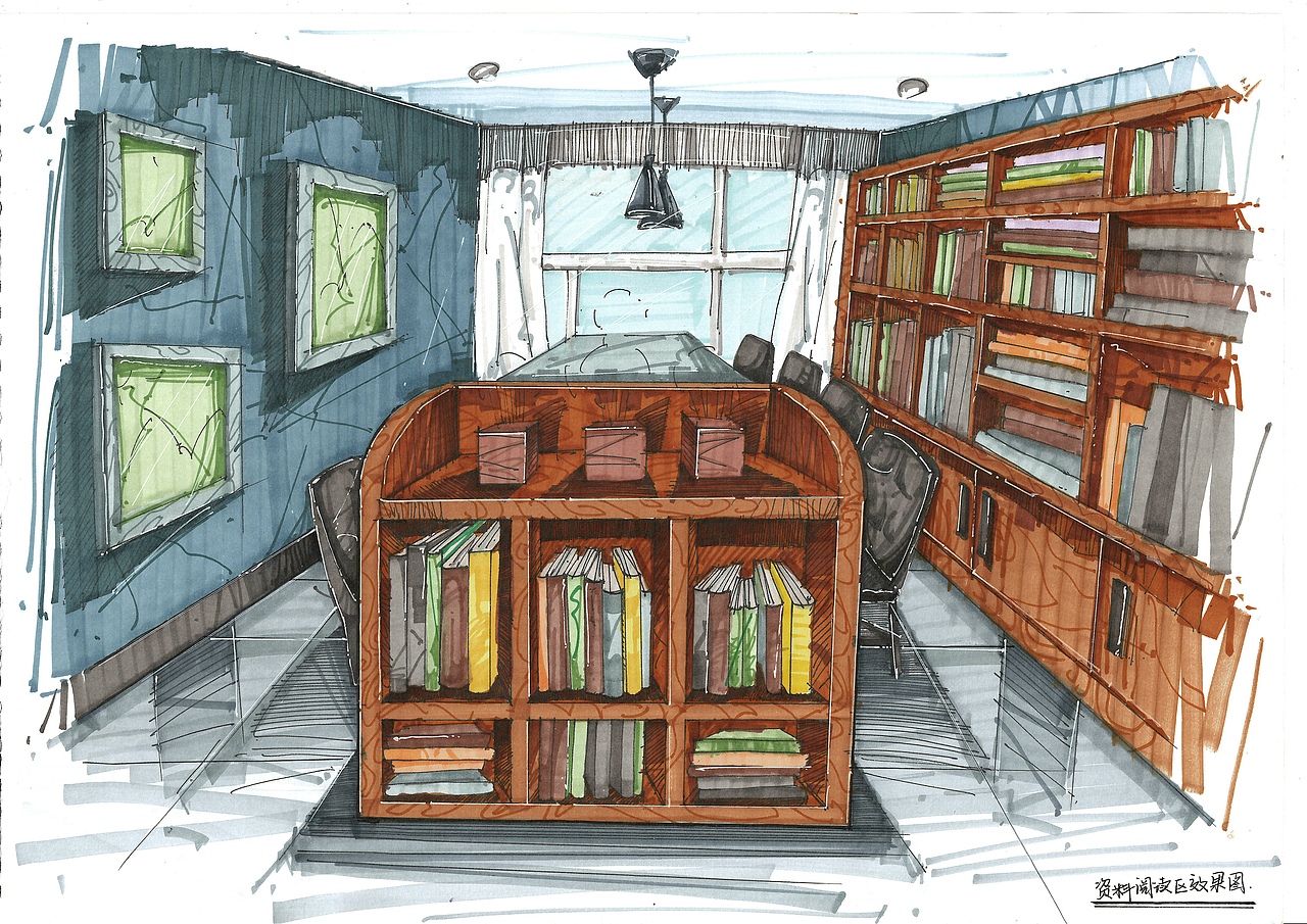 手绘室内 马克笔（图ZMjcwOTMxMDIw） - 绘画 - 站酷设计师derder男孩原创素材 - 站酷ZCOOL