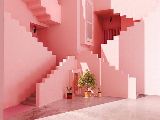 C4D粉红色调-BY Octane（个人主页-ZMjg1MTU2NDg=） - 场景 - 站酷设计师wXc_原创素材 - 站酷ZCOOL