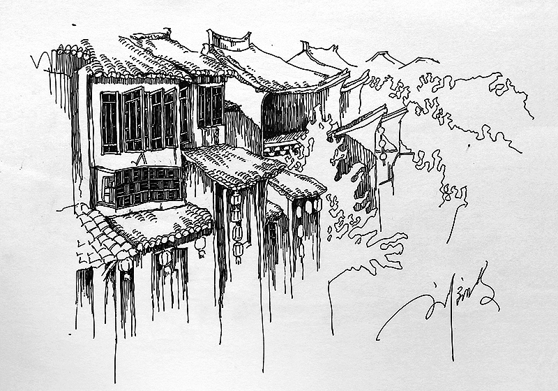 速写范例——乡村之旅