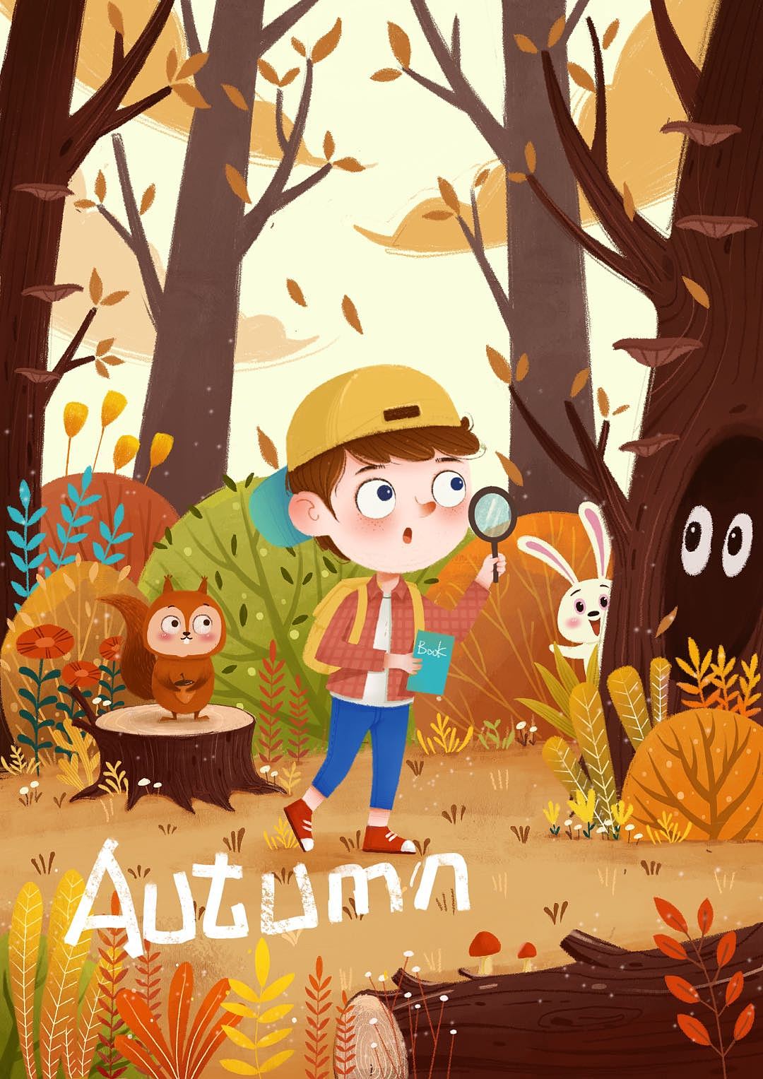 《AUTUMN》（图ZMjY4NjExMDQw） - 儿童插画 - 站酷设计师啾啾Z00750414原创素材 - 站酷ZCOOL