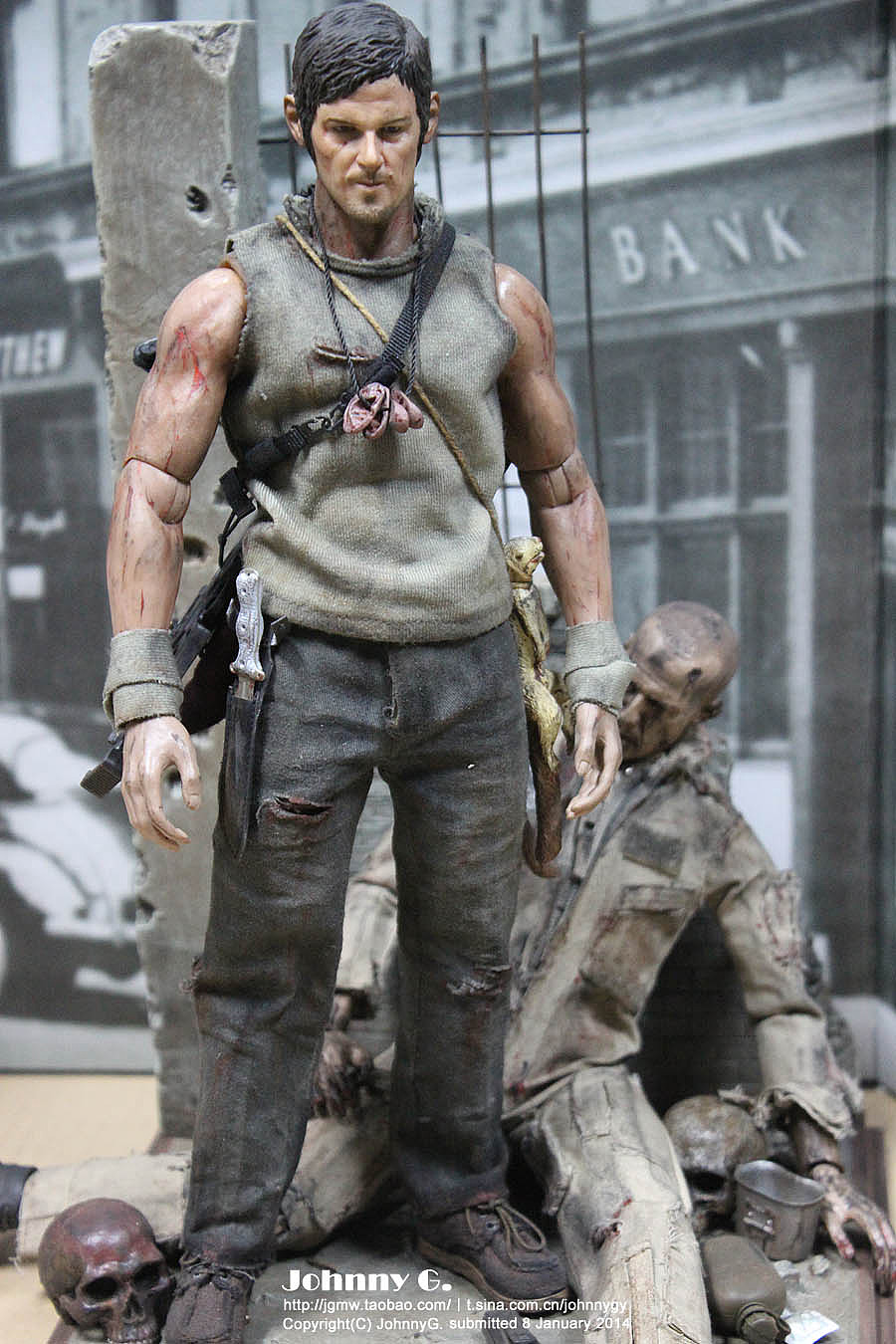 个人重口味旧化涂装 行尸走肉 超人气弩男+ 丧尸 仿真人偶（图ZMTM1MTA4NDA=） - 手办/模玩 - 站酷设计师JohnnyG原创素材 - 站酷ZCOOL