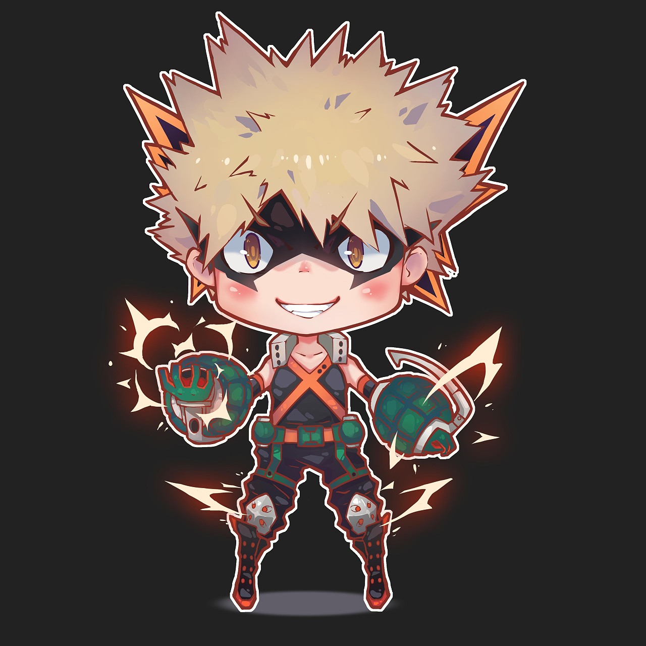    四张小英雄的q版