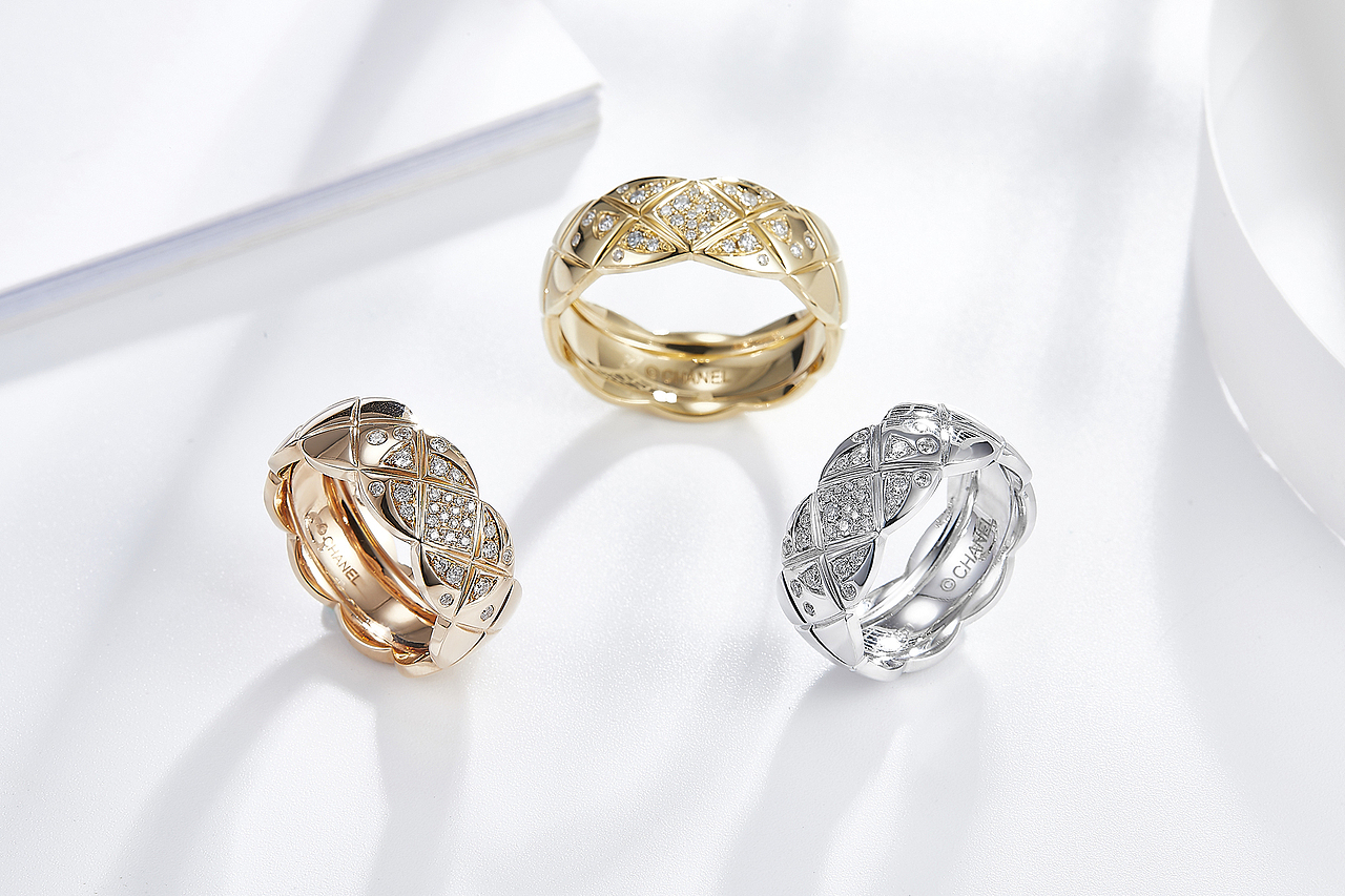 商业珠宝白色场景组合图摄影拍摄