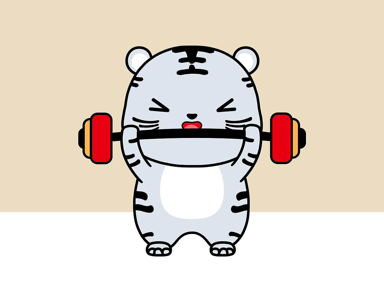 小灰的运动日常表情包