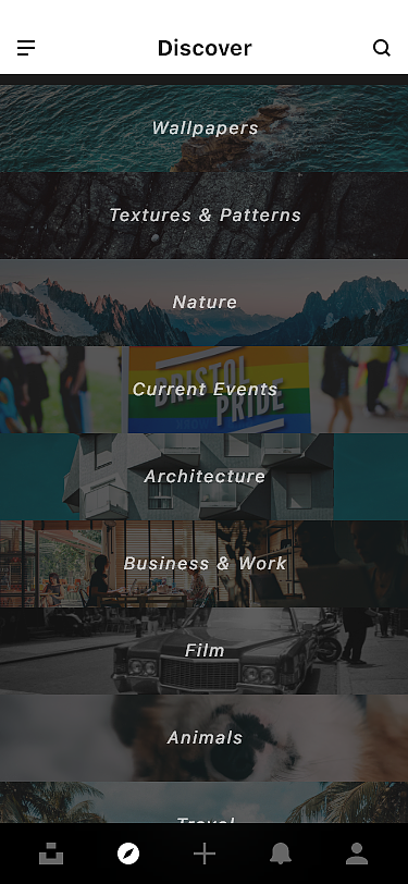 APP设计 - Unsplash