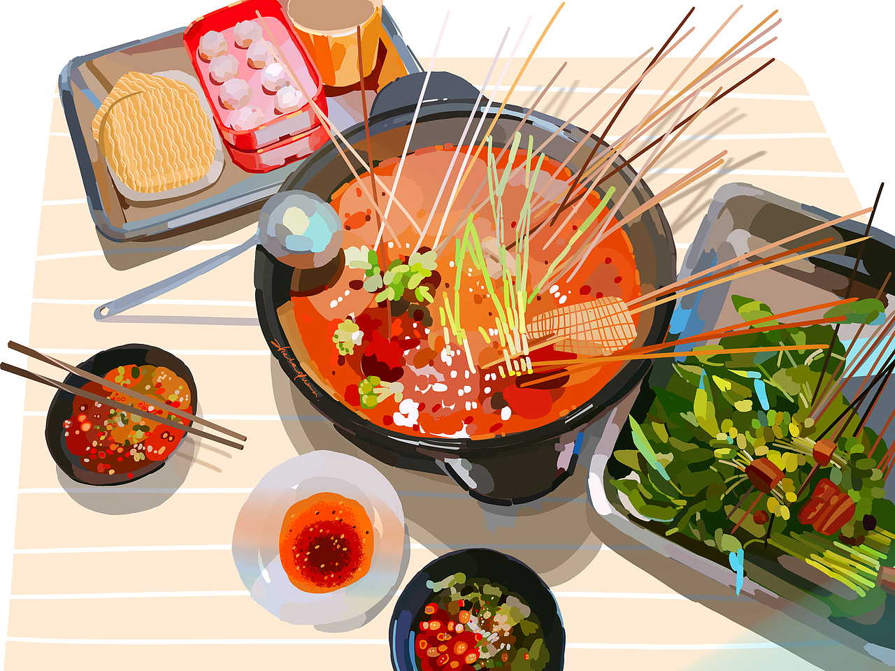 【插画日记】—小辣椒女团点燃盛夏！（图ZMTY0MzI1Njg4） - 创作习作 - 站酷设计师ZHULEEYUAN原创素材 - 站酷ZCOOL