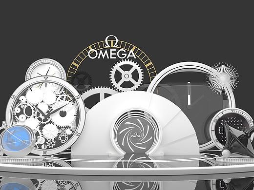 Omega手表机场展示