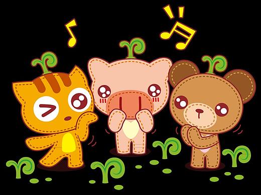 黄小唬+大鼻子猪+熊甘宝=小琳家族