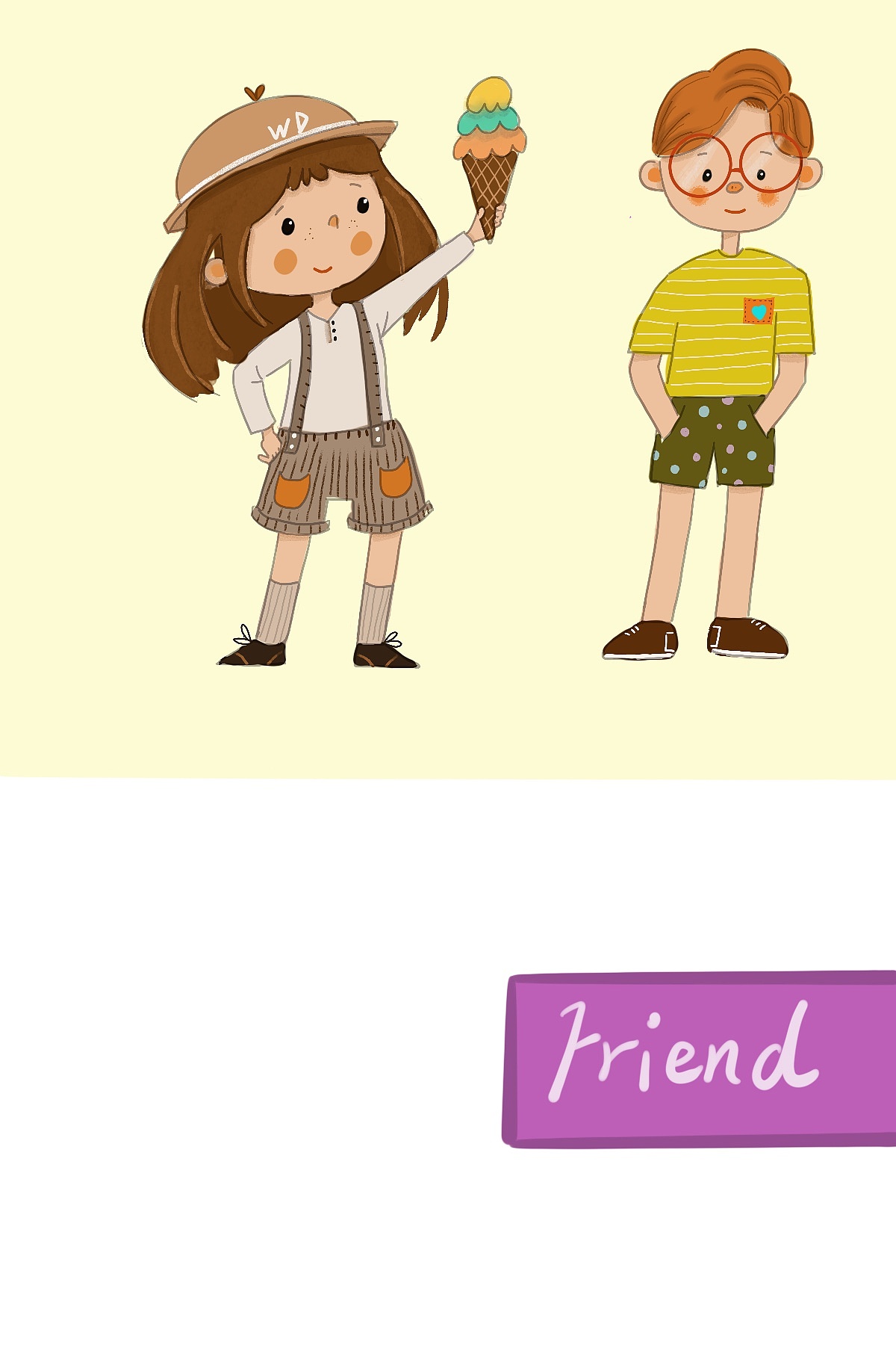 我的好朋友|插画|儿童插画|小小朱猪 - 原创作品 - 站酷 (zcool)