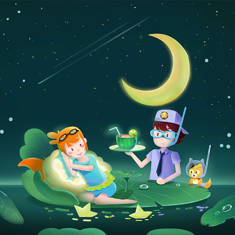 夏日攻略主题插画分享