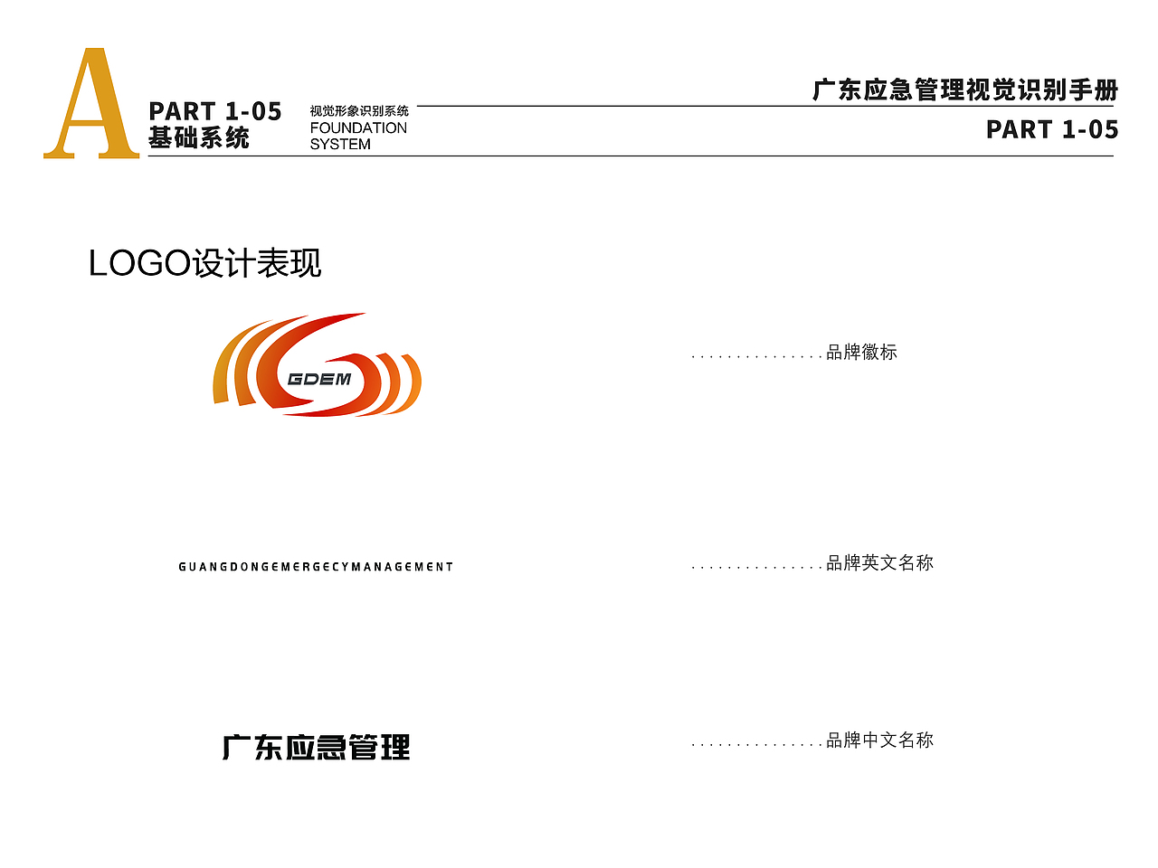 广东应急管理VI手册,LOGO设计