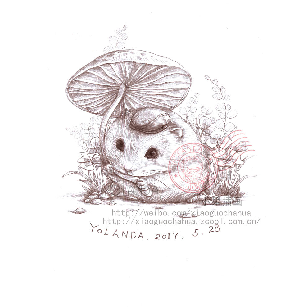 森系铅笔绘画——神奇动物园(二)（图ZODA3MjYzOTY=） - 商业插画 - 站酷设计师小果插画原创素材 - 站酷ZCOOL