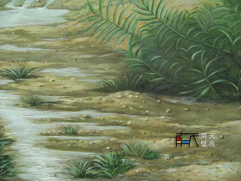 南天壁画出品:内蒙博物馆(恐龙二馆壁画工程),手绘油画,欧式油画,欧式壁画,壁画工程,古典壁画,3D地画,3D壁画