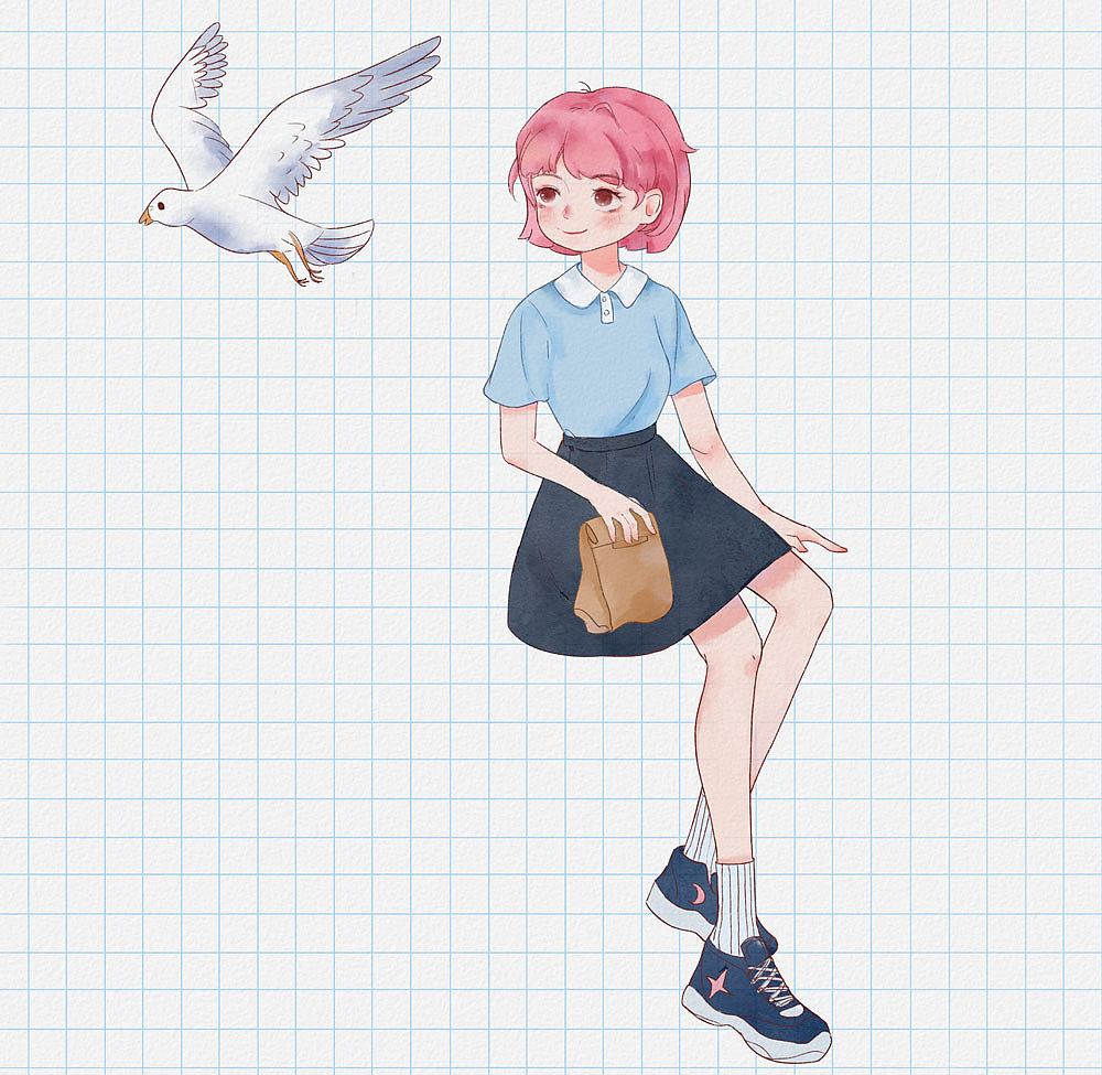 水彩風格貼紙女孩（圖ZMjcxMjc2NzIw） - 藝術(shù)插畫 - 站酷設(shè)計師二毛大帥比原創(chuàng)素材 - 站酷ZCOOL