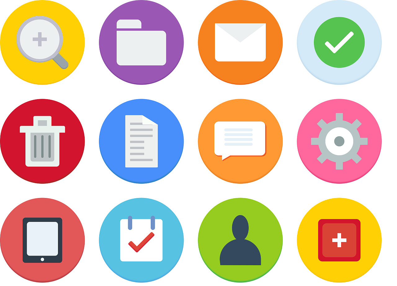 几种不同风格的主题图标