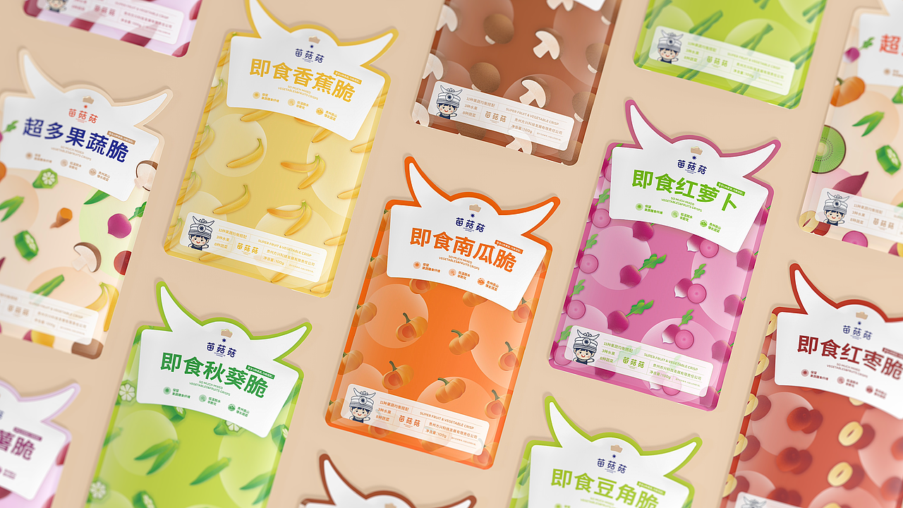 陈义文品牌设计作品丨苗菇菇果蔬脆 80
